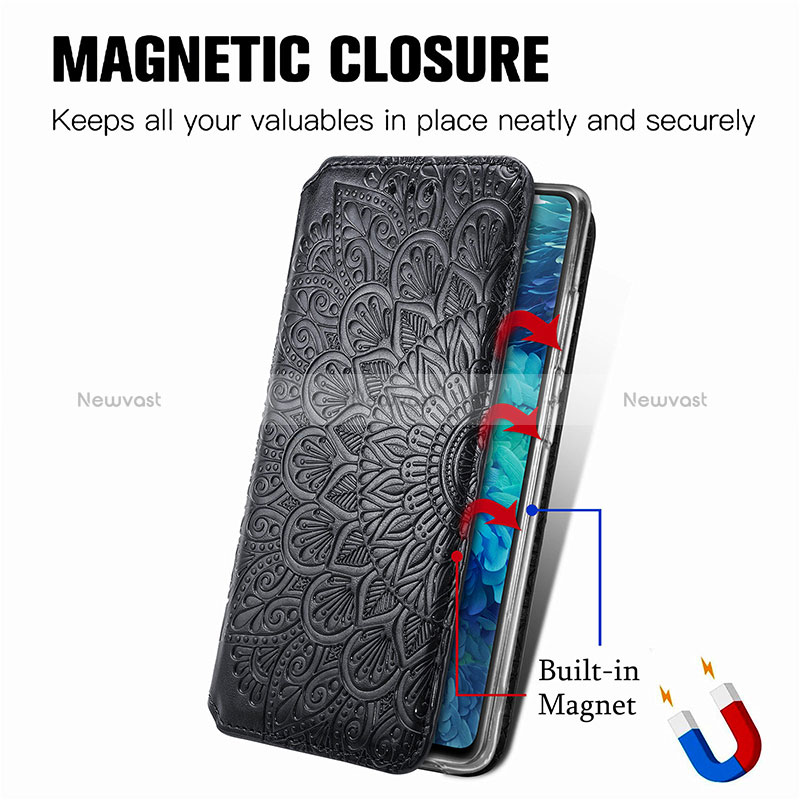 Leather Case Stands Fashionable Pattern Flip Cover Holder S01D for Samsung Galaxy S20 FE 5G