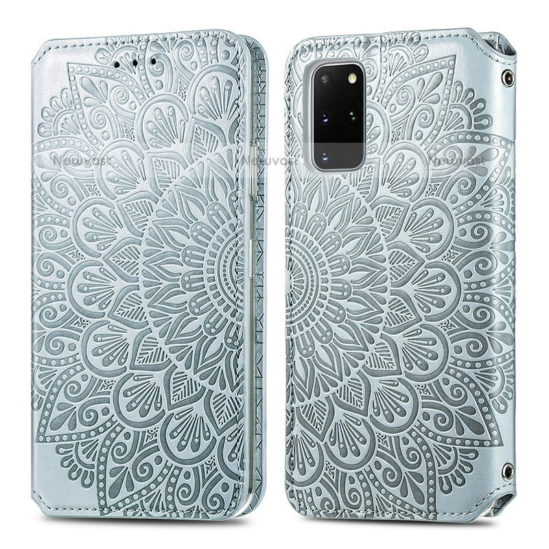 Leather Case Stands Fashionable Pattern Flip Cover Holder S01D for Samsung Galaxy S20 Plus