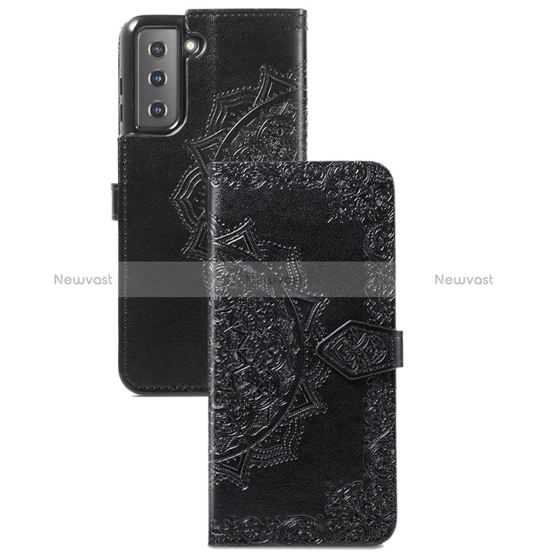 Leather Case Stands Fashionable Pattern Flip Cover Holder S01D for Samsung Galaxy S24 Plus 5G