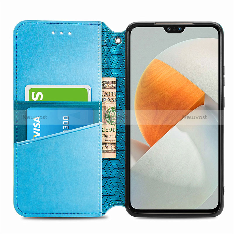 Leather Case Stands Fashionable Pattern Flip Cover Holder S01D for Vivo V23 5G