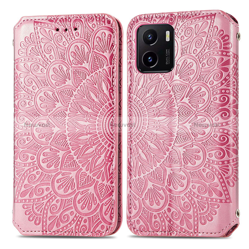 Leather Case Stands Fashionable Pattern Flip Cover Holder S01D for Vivo Y32t