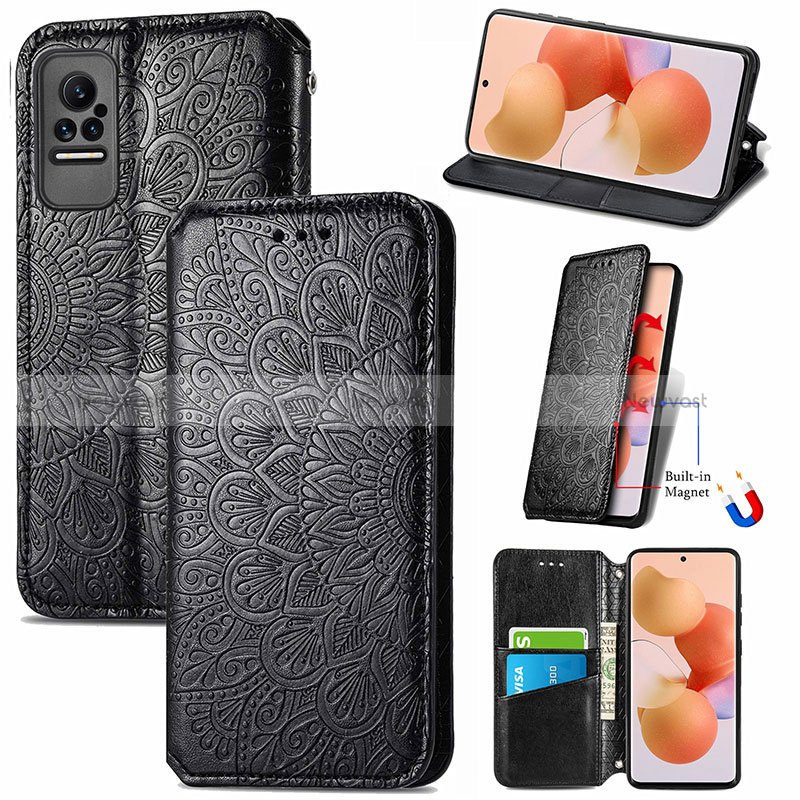 Leather Case Stands Fashionable Pattern Flip Cover Holder S01D for Xiaomi Civi 1S 5G