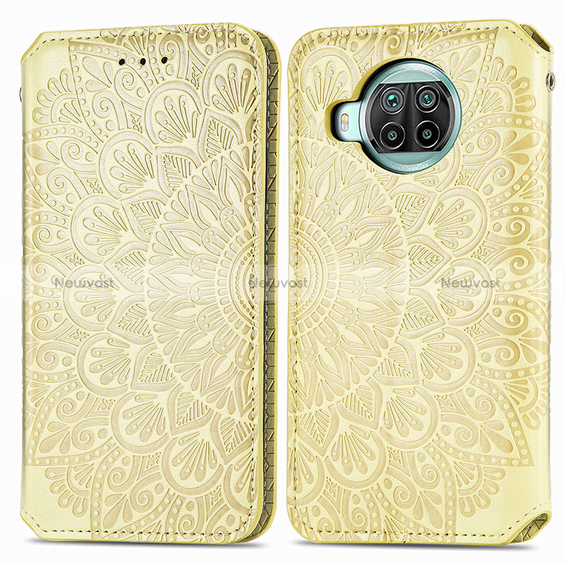 Leather Case Stands Fashionable Pattern Flip Cover Holder S01D for Xiaomi Mi 10i 5G