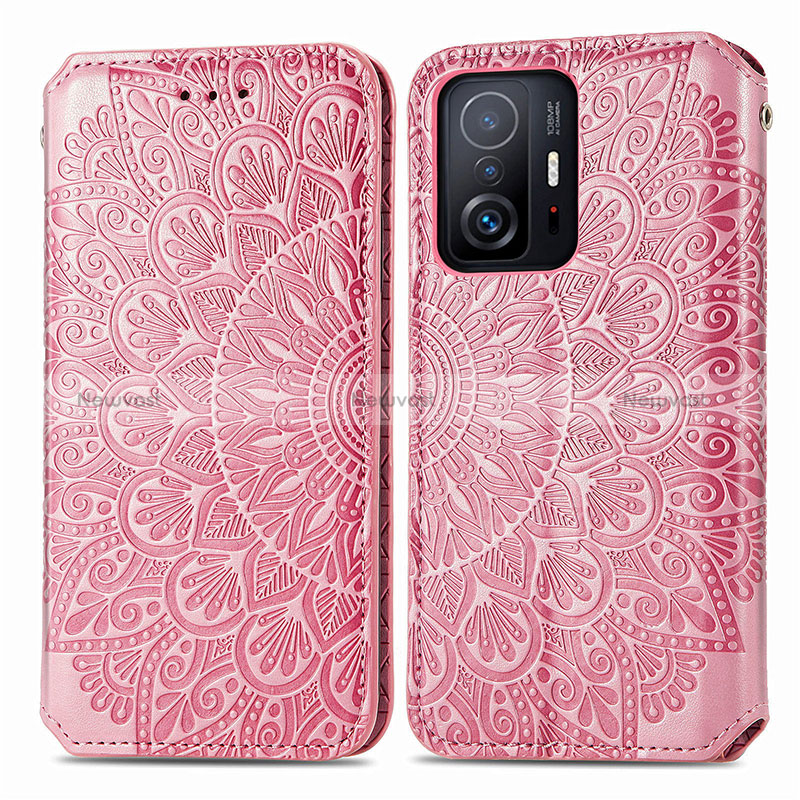 Leather Case Stands Fashionable Pattern Flip Cover Holder S01D for Xiaomi Mi 11T Pro 5G