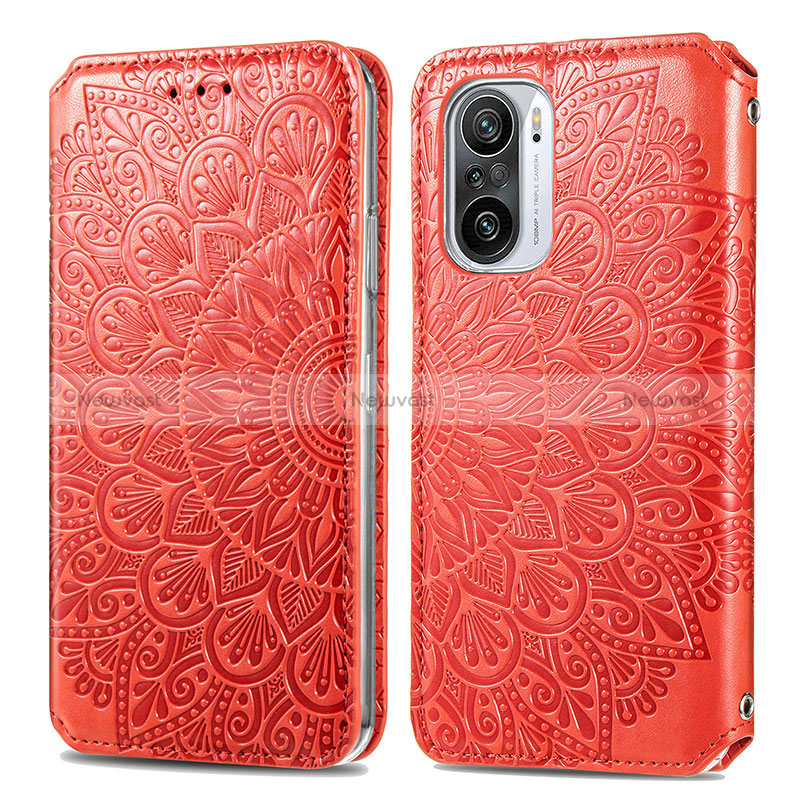 Leather Case Stands Fashionable Pattern Flip Cover Holder S01D for Xiaomi Mi 11X Pro 5G