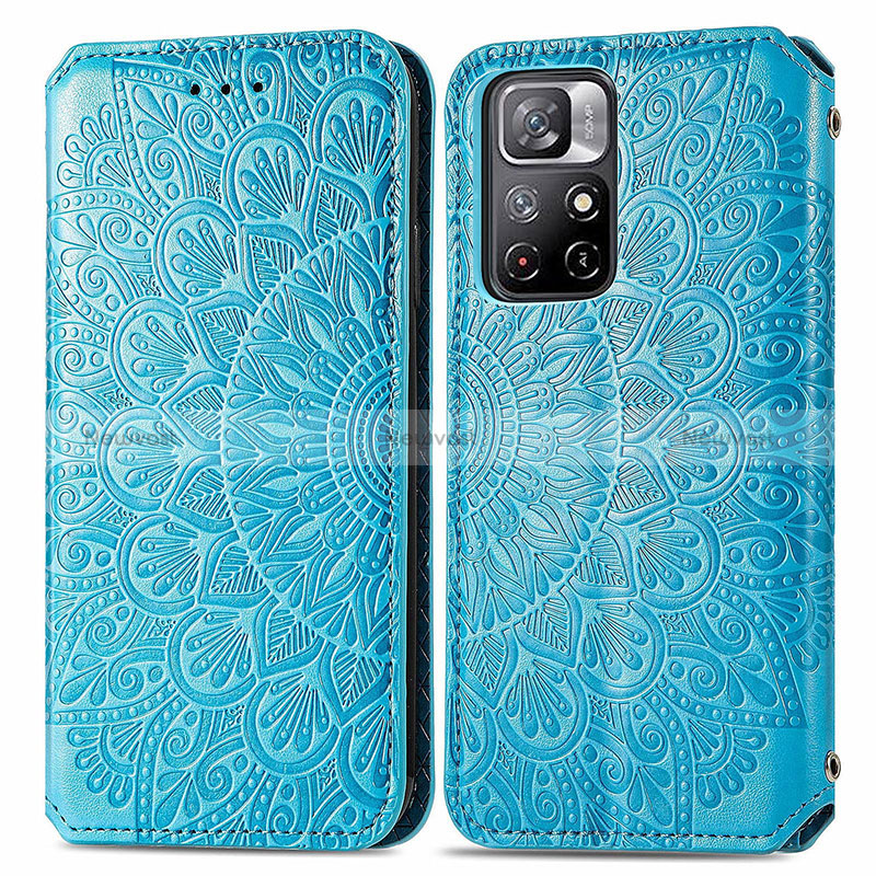 Leather Case Stands Fashionable Pattern Flip Cover Holder S01D for Xiaomi Poco M4 Pro 5G