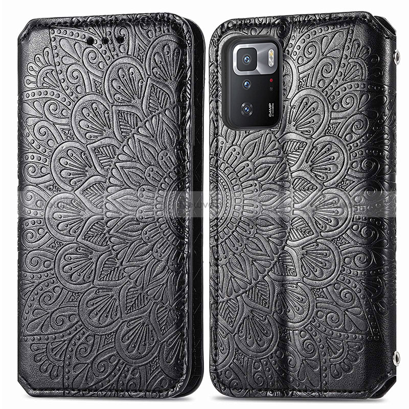 Leather Case Stands Fashionable Pattern Flip Cover Holder S01D for Xiaomi Poco X3 GT 5G