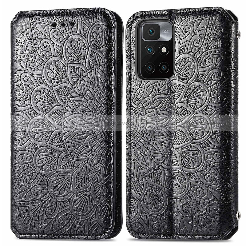 Leather Case Stands Fashionable Pattern Flip Cover Holder S01D for Xiaomi Redmi 10 (2022)