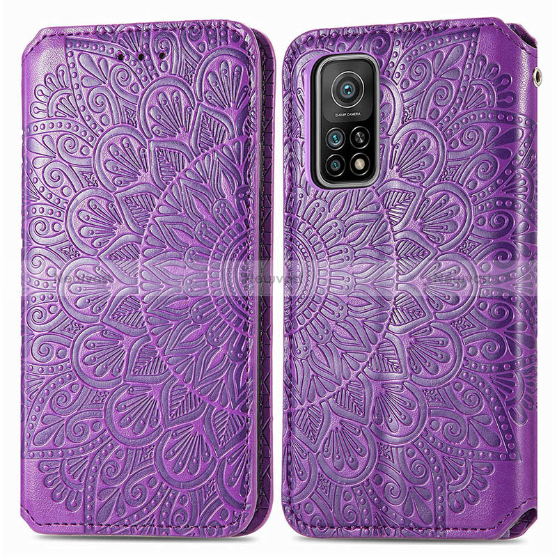 Leather Case Stands Fashionable Pattern Flip Cover Holder S01D for Xiaomi Redmi K30S 5G