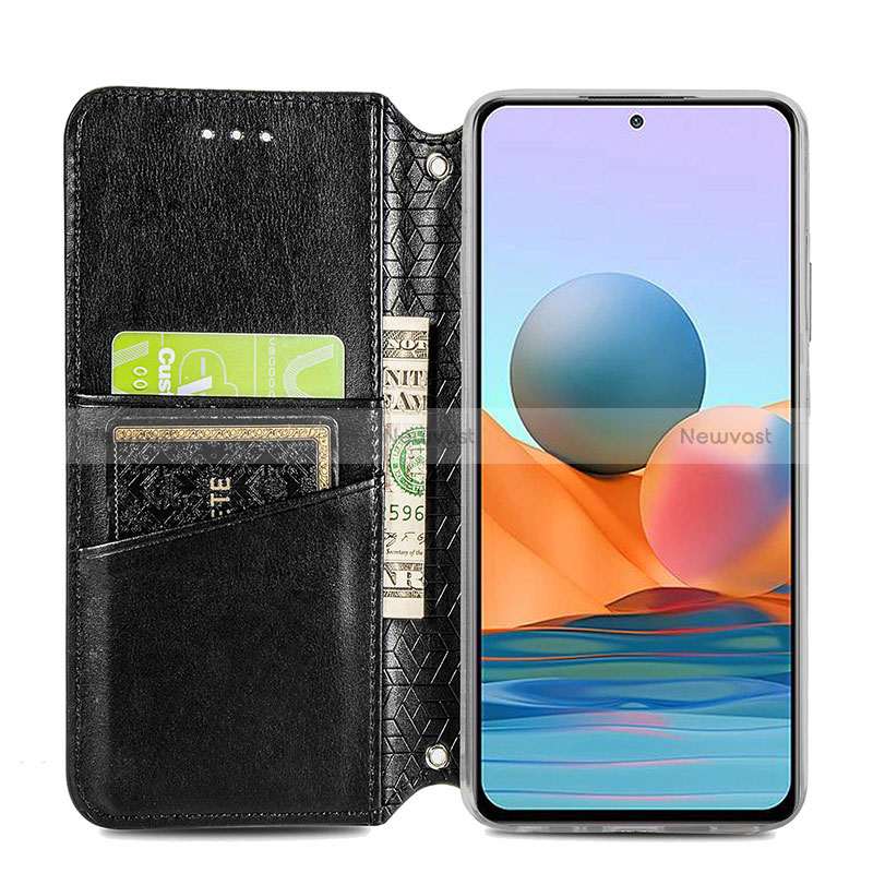 Leather Case Stands Fashionable Pattern Flip Cover Holder S01D for Xiaomi Redmi K40 5G