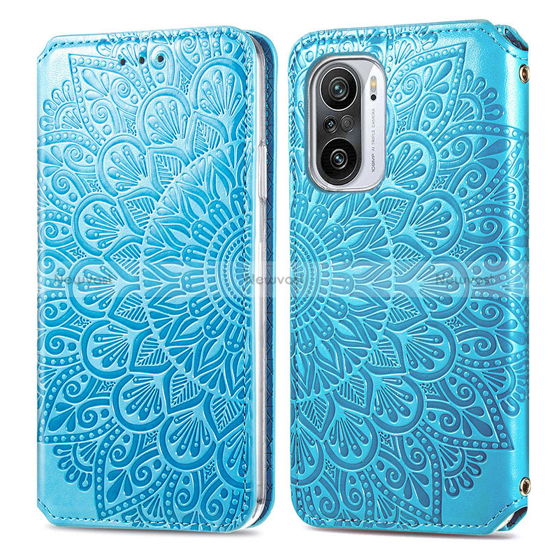 Leather Case Stands Fashionable Pattern Flip Cover Holder S01D for Xiaomi Redmi K40 5G