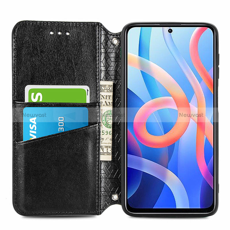 Leather Case Stands Fashionable Pattern Flip Cover Holder S01D for Xiaomi Redmi Note 11 5G