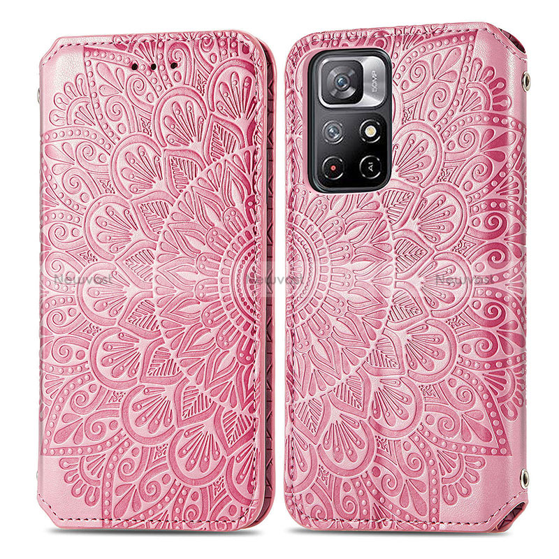 Leather Case Stands Fashionable Pattern Flip Cover Holder S01D for Xiaomi Redmi Note 11S 5G