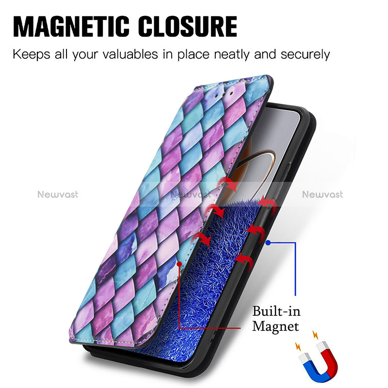 Leather Case Stands Fashionable Pattern Flip Cover Holder S02D for Huawei Enjoy 50z