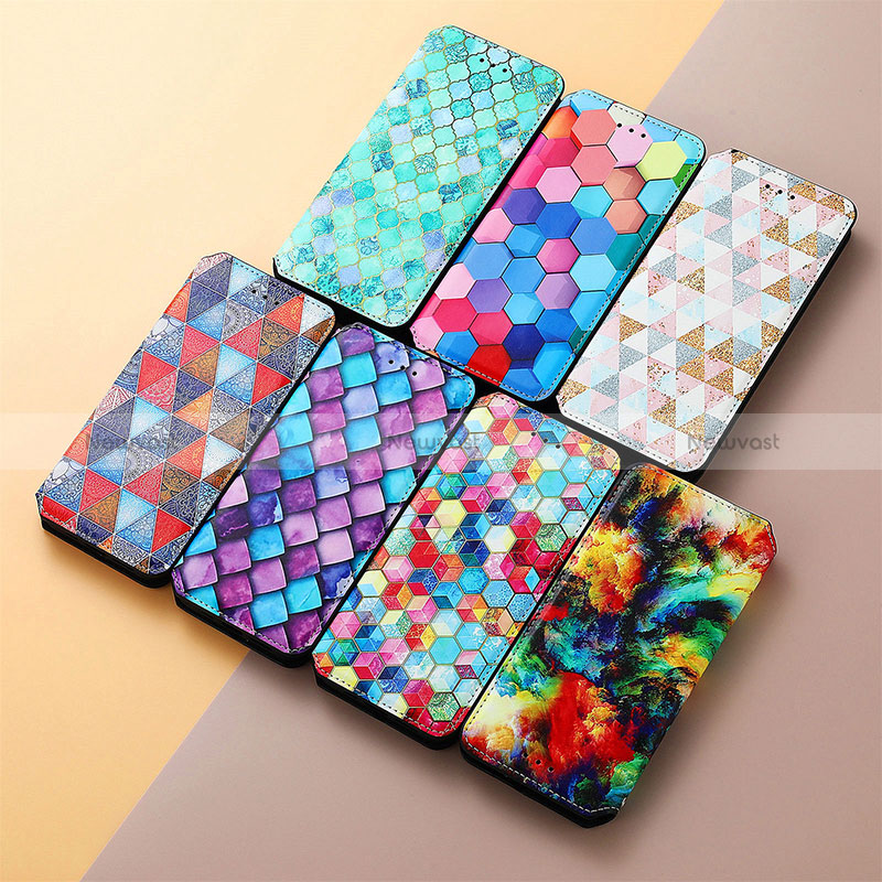 Leather Case Stands Fashionable Pattern Flip Cover Holder S02D for Huawei Honor Magic4 Lite 5G