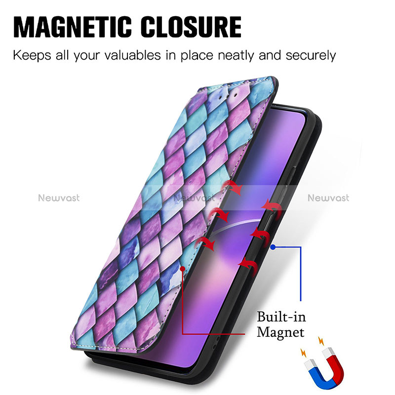 Leather Case Stands Fashionable Pattern Flip Cover Holder S02D for Huawei Honor X30i