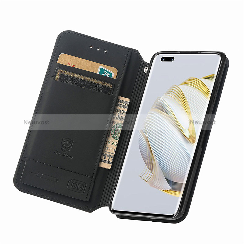 Leather Case Stands Fashionable Pattern Flip Cover Holder S02D for Huawei Nova 10 Pro