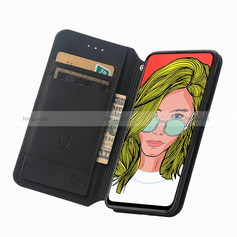 Leather Case Stands Fashionable Pattern Flip Cover Holder S02D for Huawei P Smart Z (2019)