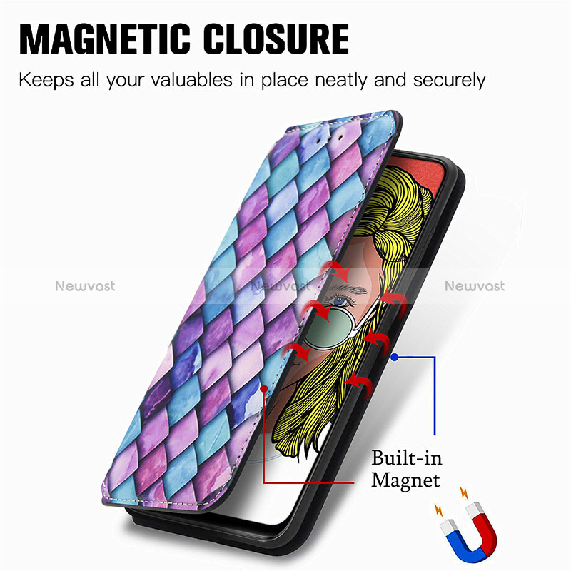 Leather Case Stands Fashionable Pattern Flip Cover Holder S02D for Huawei Y9 Prime (2019)