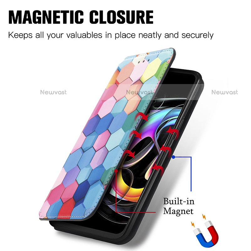 Leather Case Stands Fashionable Pattern Flip Cover Holder S02D for Motorola Moto Edge 20 Lite 5G