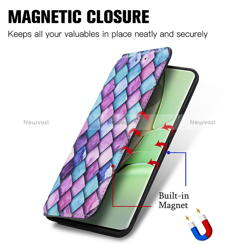 Leather Case Stands Fashionable Pattern Flip Cover Holder S02D for Motorola Moto Edge (2023) 5G