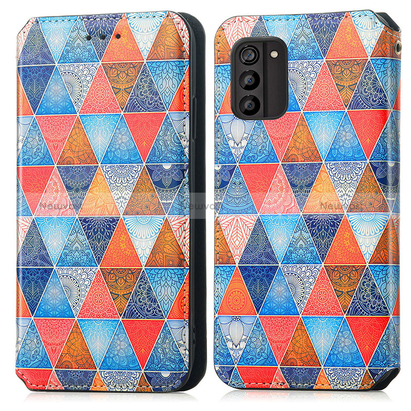 Leather Case Stands Fashionable Pattern Flip Cover Holder S02D for Nokia G100