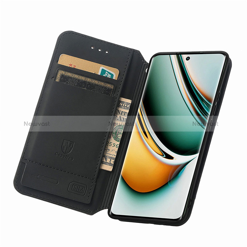 Leather Case Stands Fashionable Pattern Flip Cover Holder S02D for Realme Narzo 60 Pro 5G