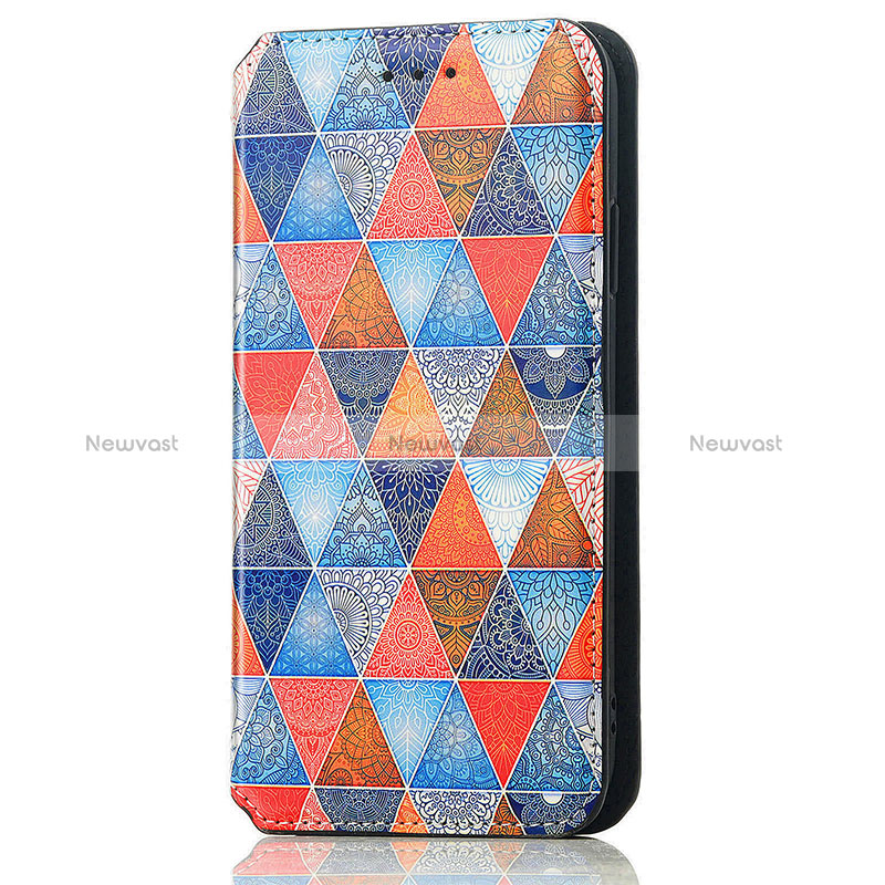 Leather Case Stands Fashionable Pattern Flip Cover Holder S02D for Sharp Aquos R8