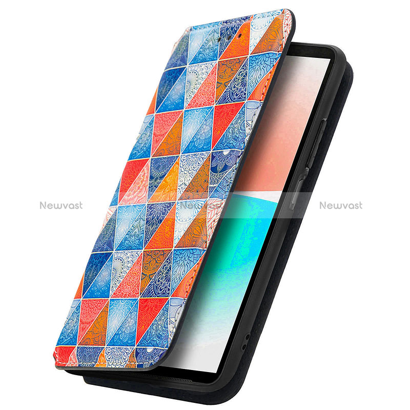 Leather Case Stands Fashionable Pattern Flip Cover Holder S02D for Sharp Aquos R8