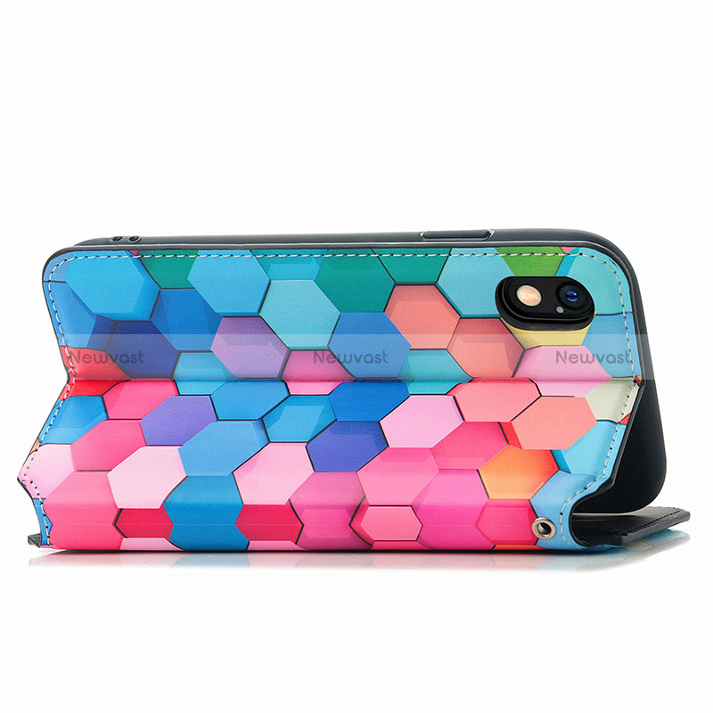 Leather Case Stands Fashionable Pattern Flip Cover Holder S02D for Sony Xperia Ace III SO-53C