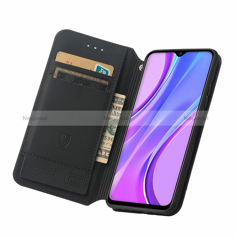 Leather Case Stands Fashionable Pattern Flip Cover Holder S02D for Xiaomi Redmi 9