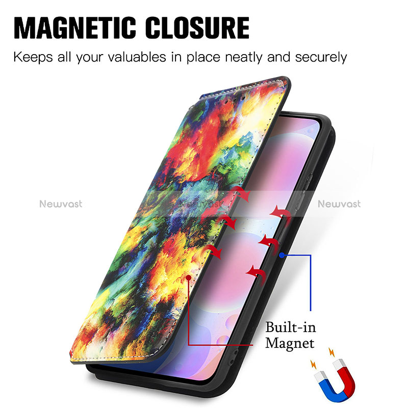 Leather Case Stands Fashionable Pattern Flip Cover Holder S02D for Xiaomi Redmi K40 Pro+ Plus 5G