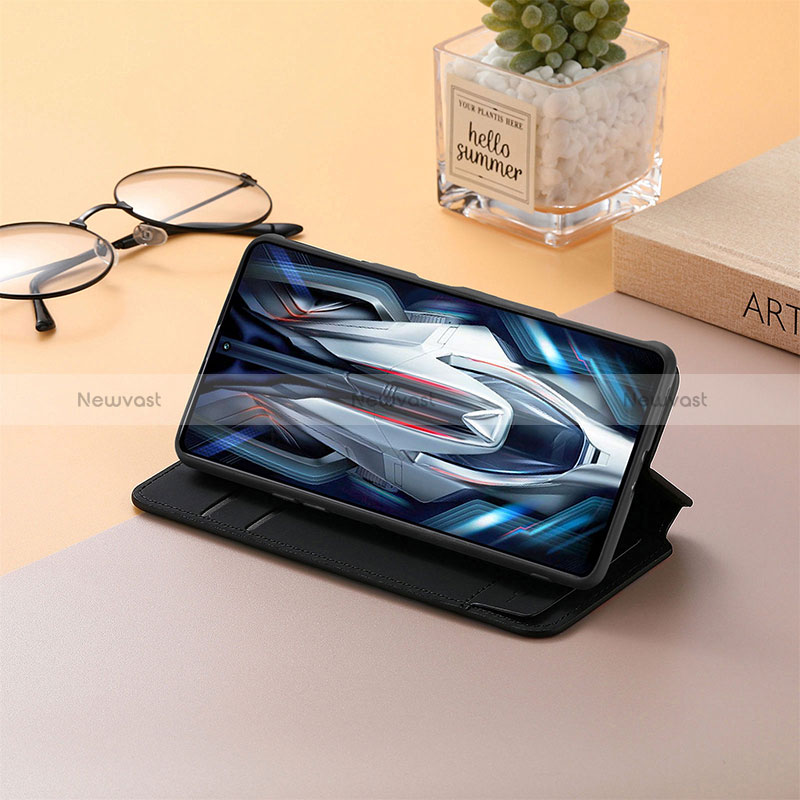 Leather Case Stands Fashionable Pattern Flip Cover Holder S02D for Xiaomi Redmi K50 Gaming AMG F1 5G