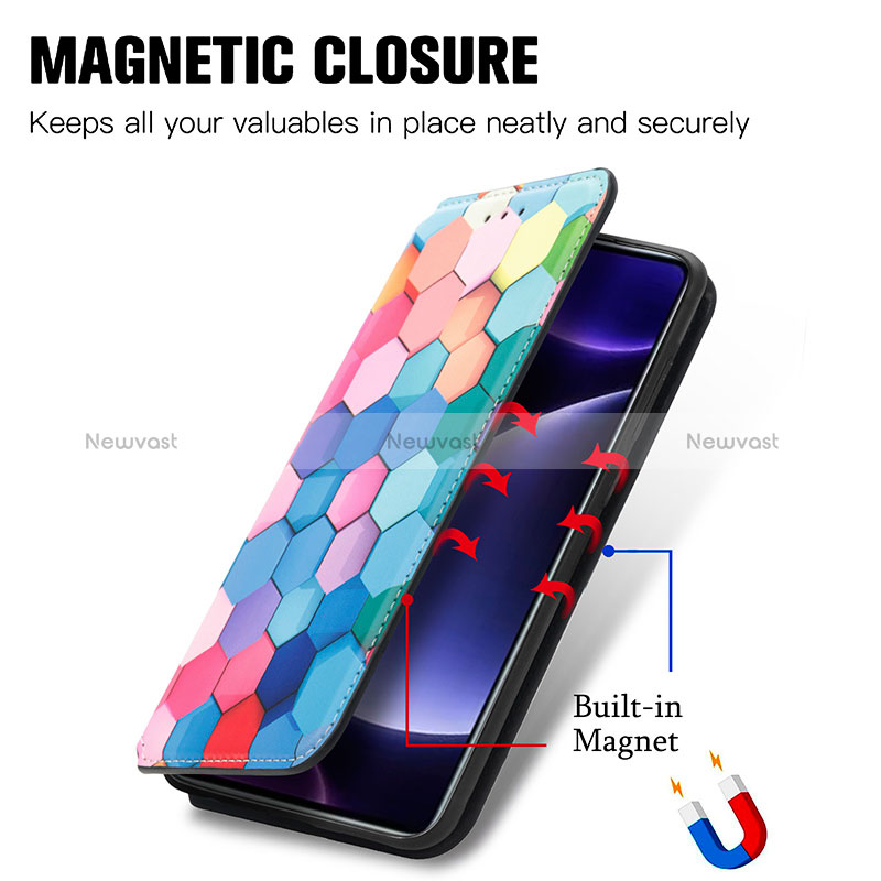 Leather Case Stands Fashionable Pattern Flip Cover Holder S02D for Xiaomi Redmi Note 12 Turbo 5G