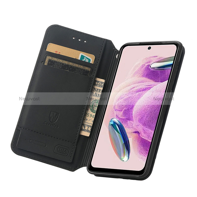 Leather Case Stands Fashionable Pattern Flip Cover Holder S02D for Xiaomi Redmi Note 12S