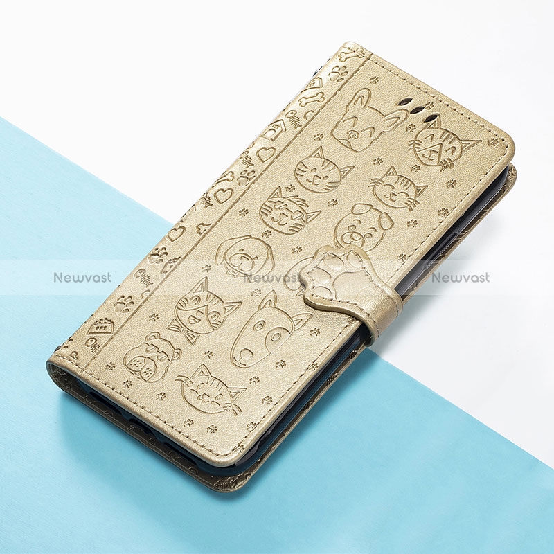 Leather Case Stands Fashionable Pattern Flip Cover Holder S03D for Huawei Honor 90 5G