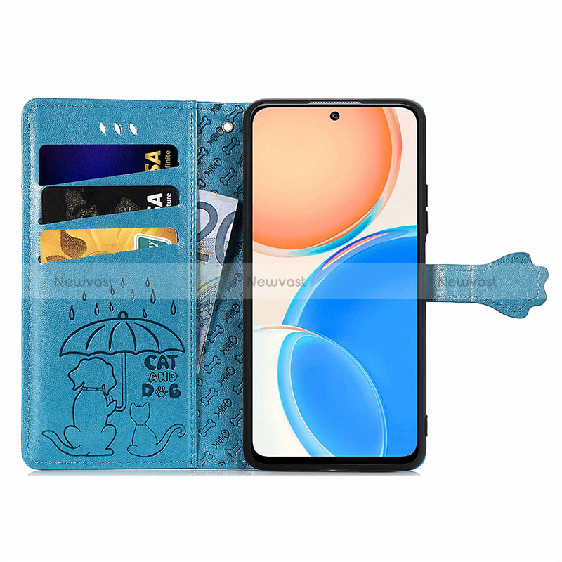 Leather Case Stands Fashionable Pattern Flip Cover Holder S03D for Huawei Honor X8 4G