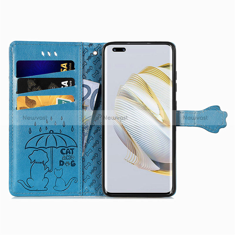 Leather Case Stands Fashionable Pattern Flip Cover Holder S03D for Huawei Nova 10 Pro