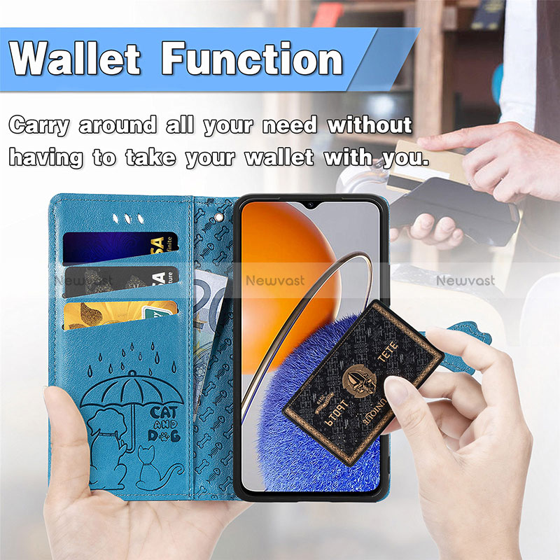 Leather Case Stands Fashionable Pattern Flip Cover Holder S03D for Huawei Nova Y61