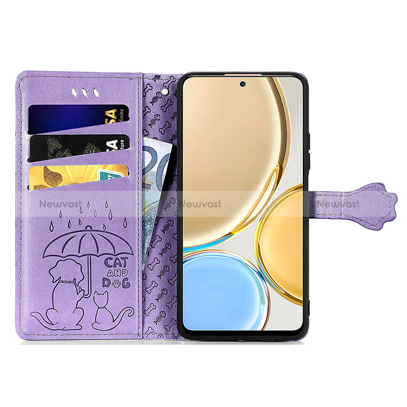 Leather Case Stands Fashionable Pattern Flip Cover Holder S03D for Huawei Nova Y90