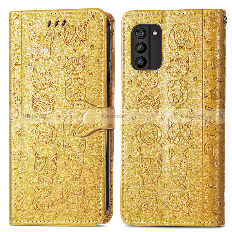 Leather Case Stands Fashionable Pattern Flip Cover Holder S03D for Nokia G100