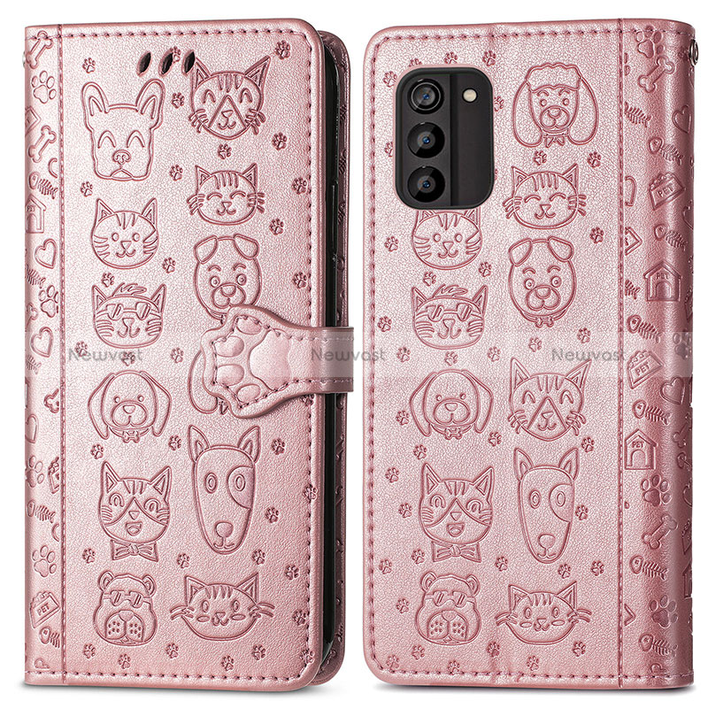 Leather Case Stands Fashionable Pattern Flip Cover Holder S03D for Nokia G100