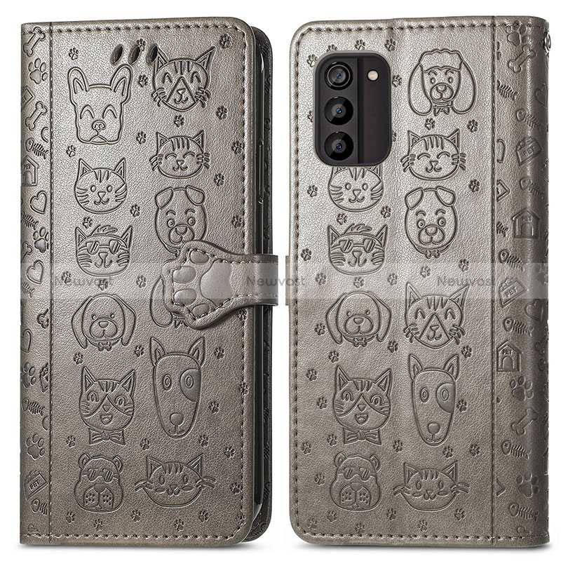 Leather Case Stands Fashionable Pattern Flip Cover Holder S03D for Nokia G100