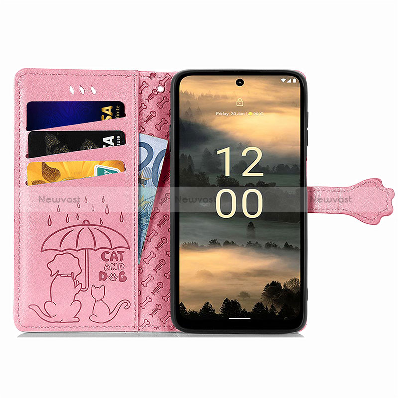 Leather Case Stands Fashionable Pattern Flip Cover Holder S03D for Nokia XR21