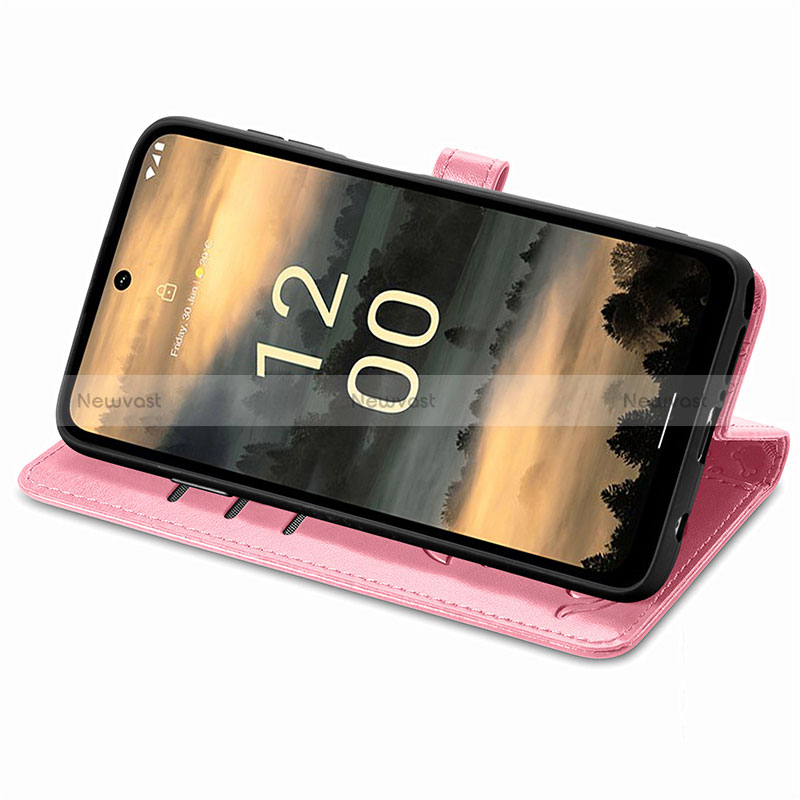 Leather Case Stands Fashionable Pattern Flip Cover Holder S03D for Nokia XR21