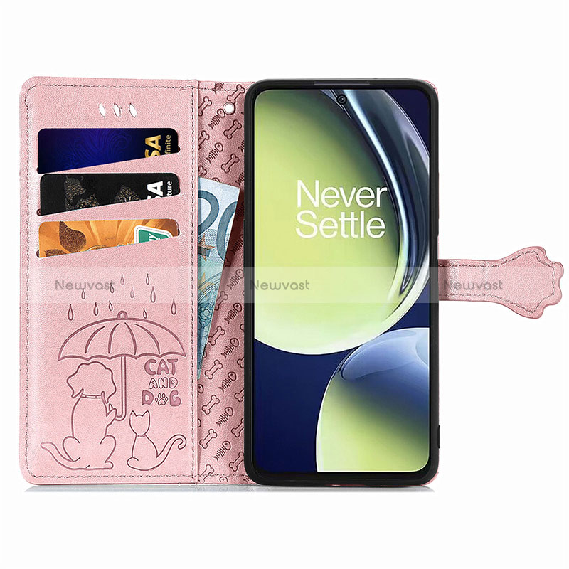 Leather Case Stands Fashionable Pattern Flip Cover Holder S03D for OnePlus Nord CE 3 Lite 5G