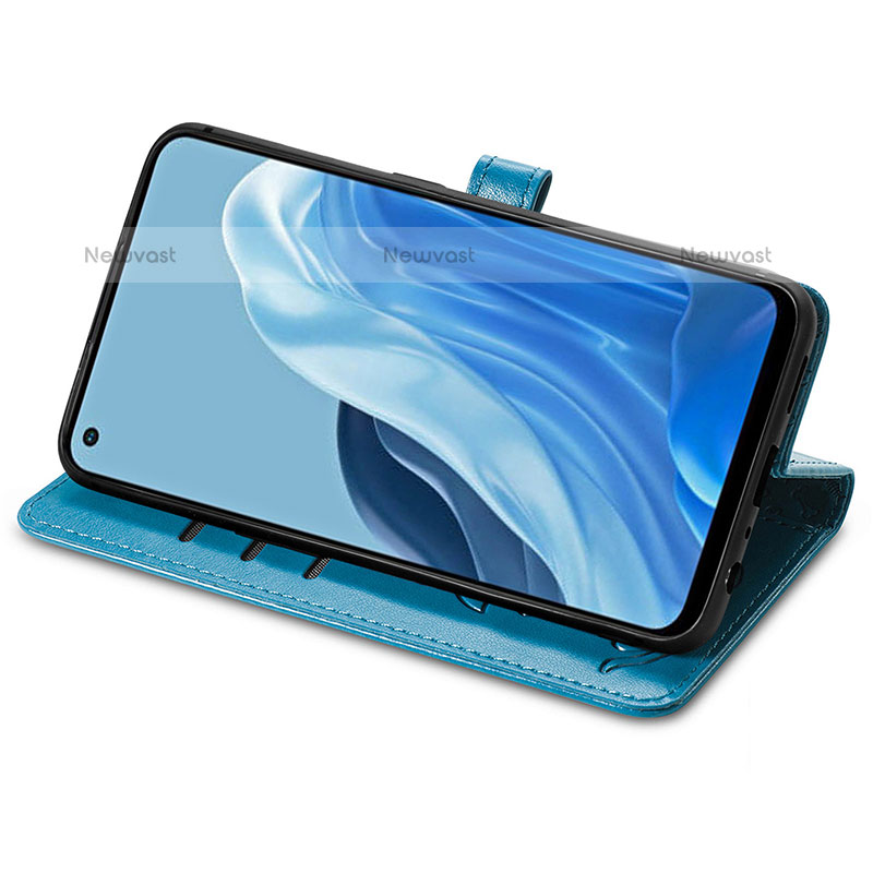 Leather Case Stands Fashionable Pattern Flip Cover Holder S03D for Oppo F21 Pro 4G