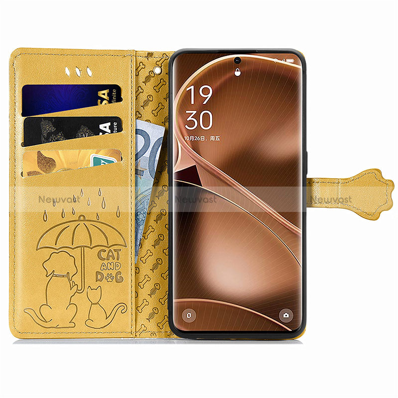 Leather Case Stands Fashionable Pattern Flip Cover Holder S03D for Oppo Find X6 Pro 5G