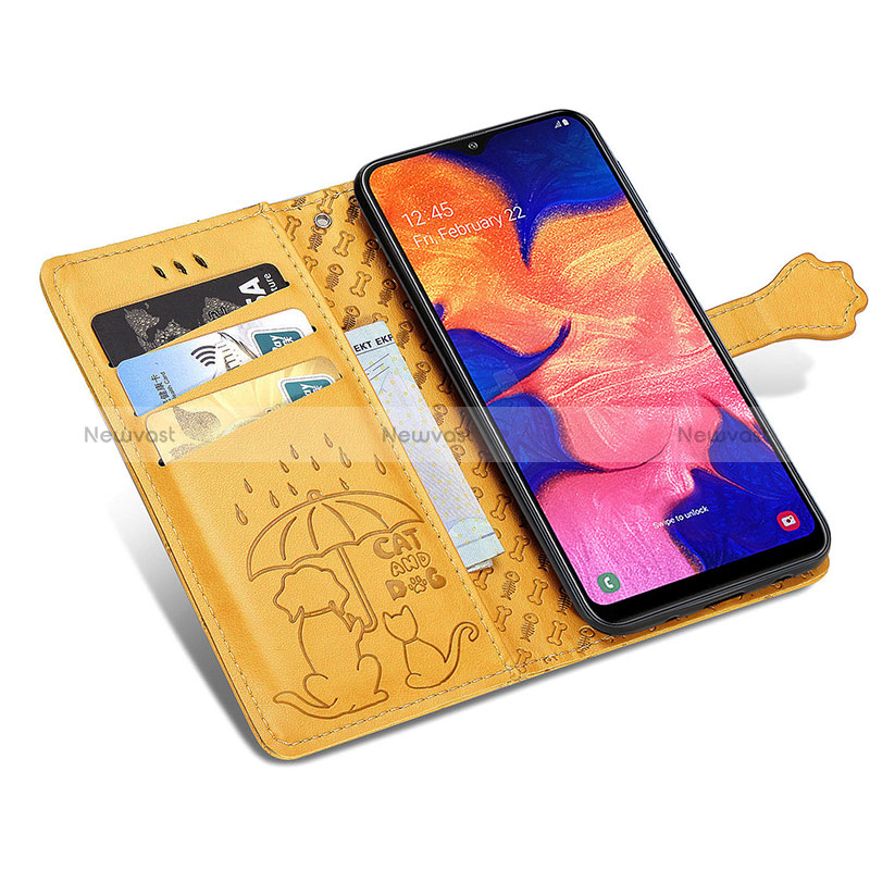 Leather Case Stands Fashionable Pattern Flip Cover Holder S03D for Samsung Galaxy A10