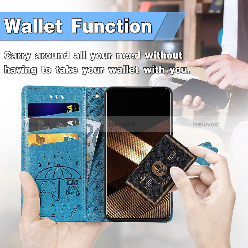 Leather Case Stands Fashionable Pattern Flip Cover Holder S03D for Samsung Galaxy A15 LTE